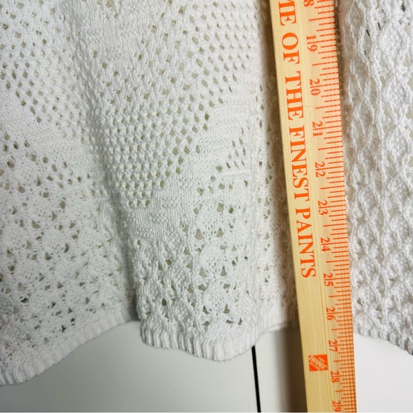 CHICOS white crochet cárdigan size L - Picture 8 of 11